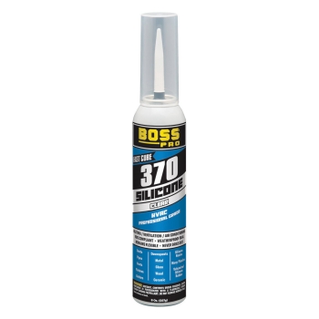BOSS® by Soudal 142273 Professional-Grade HVAC Silicone Sealant, Clear, 10.1 oz, Cartridge, 24 hr Cure
