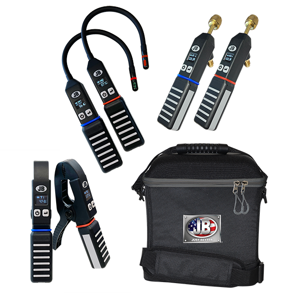 JB Industries Climate Class CC-2-CHP Wireless Tool Kit, 0-100% RH Humidity Rating, 32-122 Â°F, -40-275 Â°F Dry Bulb Range, Â± 2% RH (Humidity), â‰¤350' (Dependent On Environment) Wireless Range, AA Battery Power Source, 120 Hrs Battery Life
