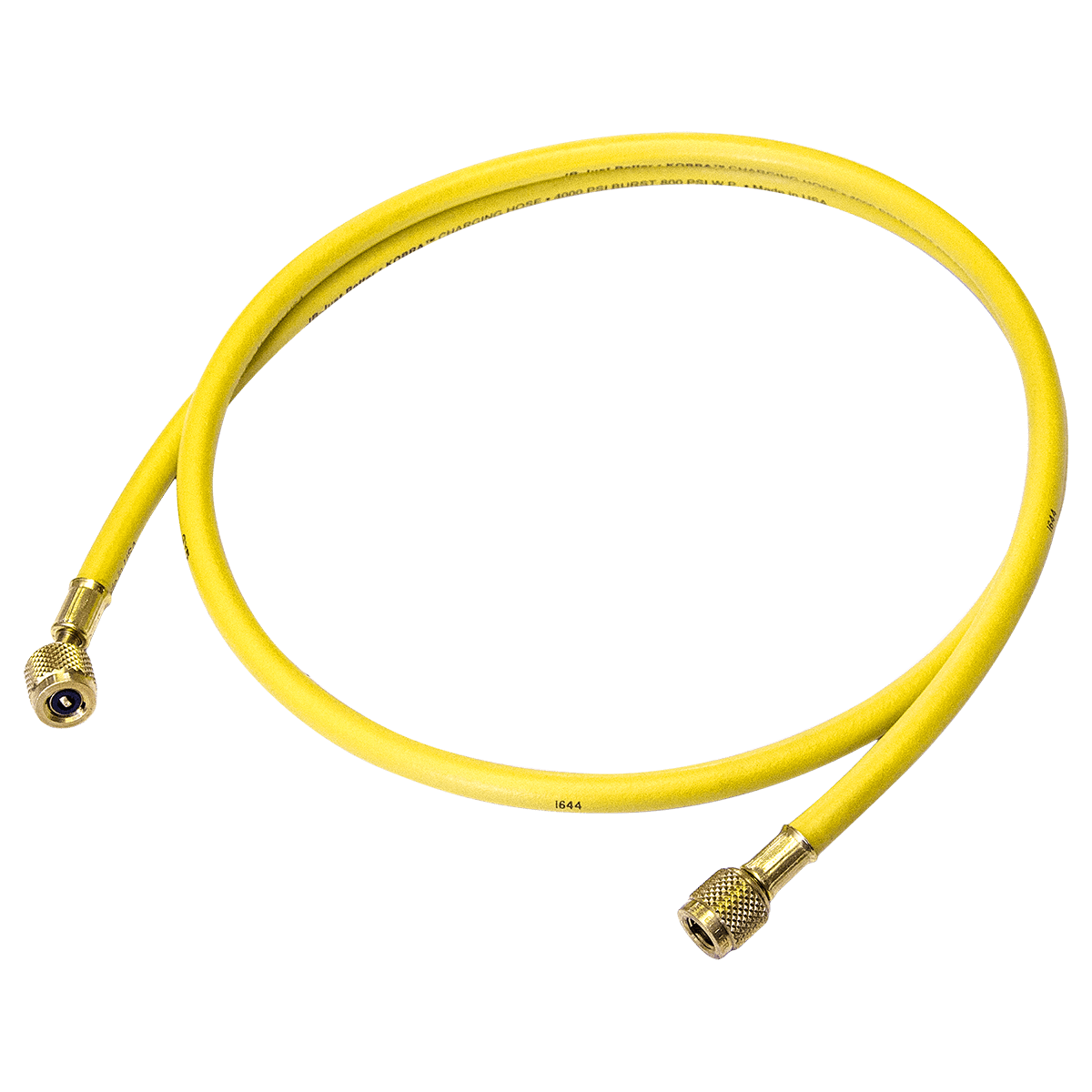 JB Industries 1/4" X 60" YELLOW HOSE WITH A2L FITTING 1/4" X 60" YELLOW ENVIRO-SAFE CHARGING HOSE WITH A