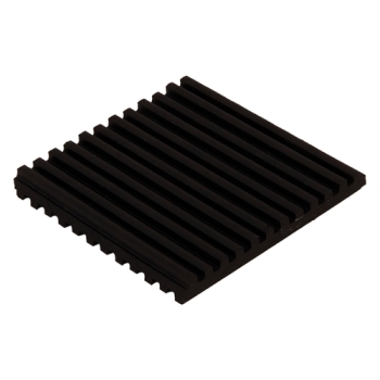 DiversiTech® MP-2 Anti-Vibration Pad, 50 lb Load, 2 in H, 2 in W, 3/8 in D, Rubber, Anti-Vibration: Yes, Black