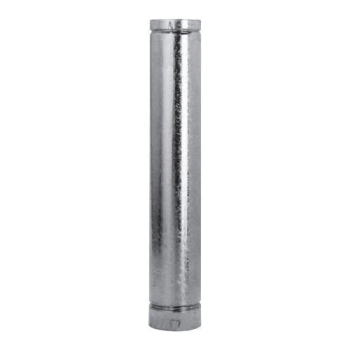DuraVent® 4BV24 Rigid Round Pipe, 24 in L, Aluminum/Steel, 28 ga Gauge, Wall Construction: Double, For Pipe Size: 4 in