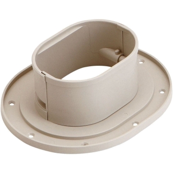 Fortress® 84137 Wall Flange, 4-1/2 in, PVC, Ivory, Use With: Lineset, 2-5/8 in H, 7-3/4 in W, 6-1/2 in D