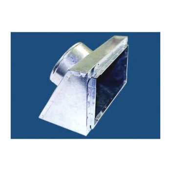 M&M 643886 Slant Top Register Box With Snap Rail Flange, For Duct Size: 6 in, 8 x 8 in Register Opening, Steel