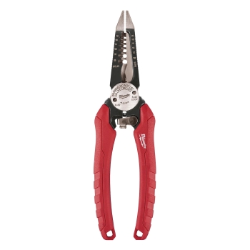 Milwaukee® 48-22-3079 6-in-1 Pliers, 3 in L, 20 to 10 AWG Applicable Wire, 1/2 in L Blade, 7-1/2 in W, Black/Red