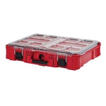 Milwaukee® PACKOUT™ 48-22-8430 Organizer, Polymer, 4.6 in H, 19.7 in W, 15.2 in D, 75 lb Load, 10 -Compartment, Red