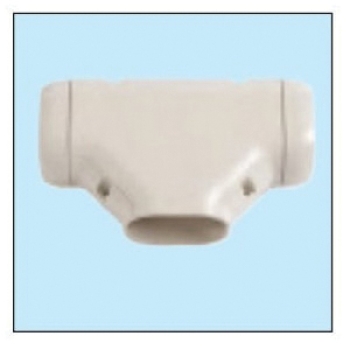 Mitsubishi Electric Trane® NT-75 T-Joint, PVC, Ivory, 2-11/16 in H, 4-3/4 in W, 6-5/16 in D