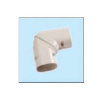 Mitsubishi Electric Trane® NX-75 45 to 90 deg Horizontal Universal Elbow, PVC, Ivory, 3-1/4 in H, 2-11/16 in W