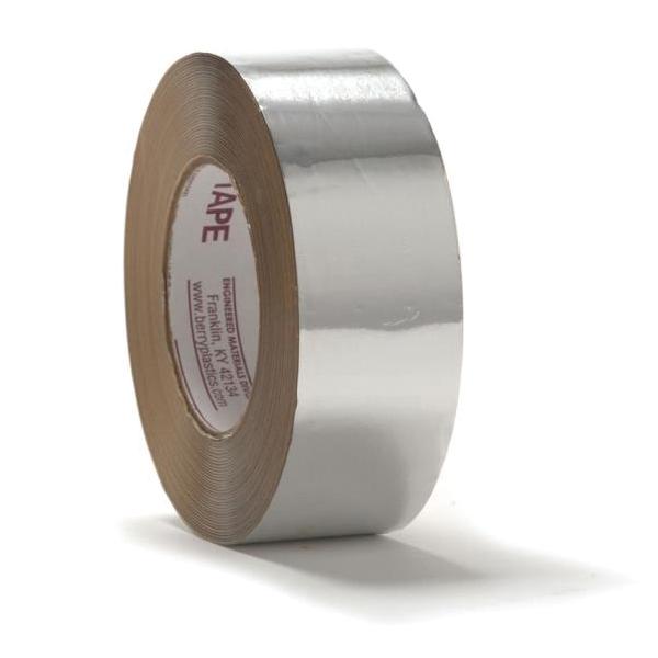 Vybond™ 322-2.5-IN Plain Foil Tape, 5 mil Thick, Rubber Adhesive, Aluminum Backing