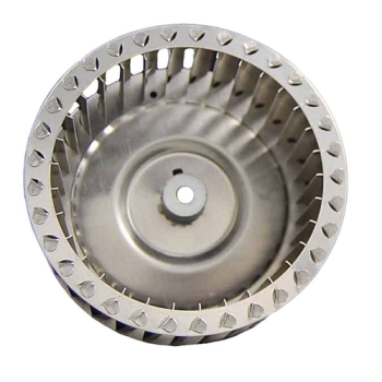 Packard A65569BW Single Inlet Blower Wheel, 4 in OD, 5/16 in Dia Bore, CCW, Steel, Galvanized
