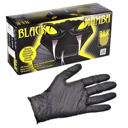 Rheem® Mamba Series BLK-120 Gloves, L, 10 in L, Nitrile Glove, Black Glove