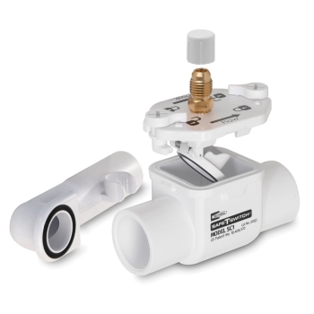 Safe-T-Switch® SC1 In-Line Cleanout Device, 5.12 in Height, 1.97 in Depth, For Use With: Condensate Drain Line Outlets