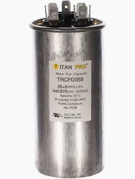 DiversiTech® TRCFD355 35 MFD 440/370V ROUND RUN CAPACITOR