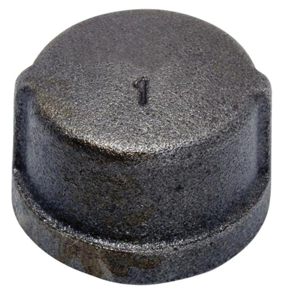 WOLVERINE BRASS® Pro Series 55163 Pipe Cap, 1/2 in FIP, Iron, Black