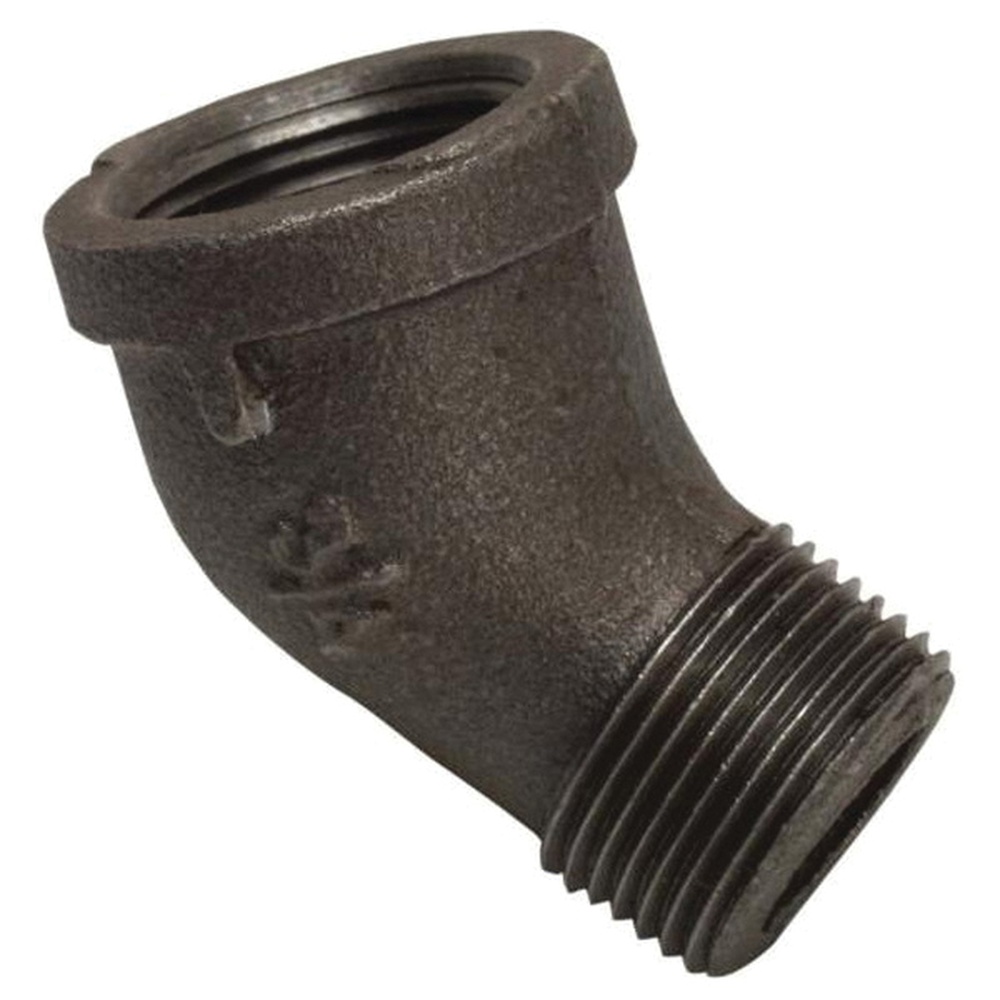 WOLVERINE BRASS® Pro Series 55191 Pipe Street Elbow, 3/4 in FIP x 3/4 in MIP, Iron, Black