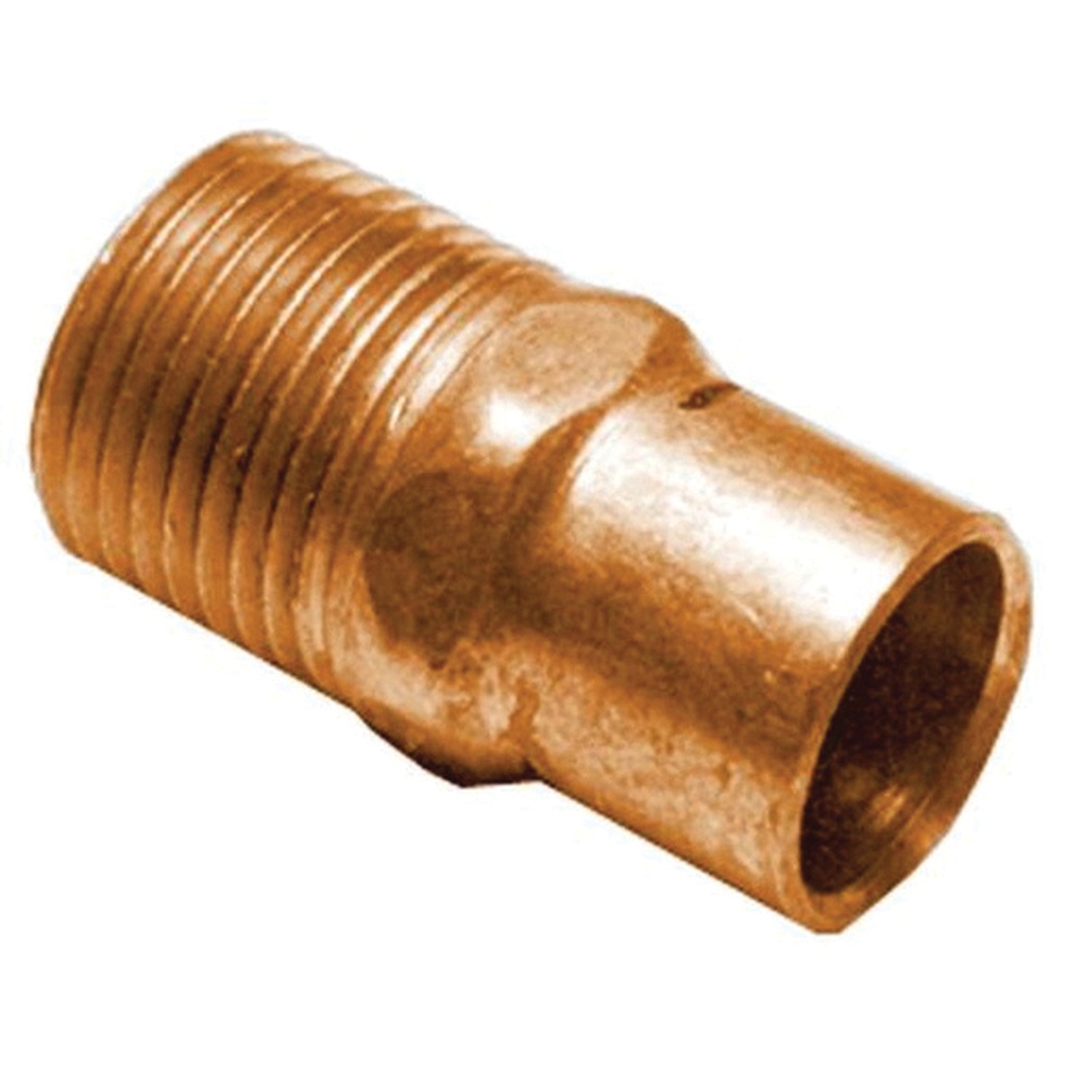 WOLVERINE BRASS® ProSeries W04 Series 55378X Adapter, 3/4 in MIP x 3/4 in Copper, Wrot Copper