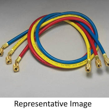 Yellow Jacket® PLUS II™ 21660 Charging Hose With Double Barrier Protection, CFC, HCFC, HFC, HFO, R-410A Refrigerant, Red
