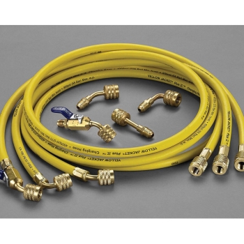 Yellow Jacket® PLUS II™ 30260 Adapter and Hose, CFC, HCFC, HFC, R-32, R-454B Refrigerant, 1/4 in, 60 in L Hose, Flared