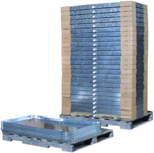 M&M Manufacturing DP-S Series DP-S3660 Drain Pan, 60" L x 36" W x 2-1/2" D Dimensions, Galvanized Steel, 26 Ga, Galvanized, Domestic