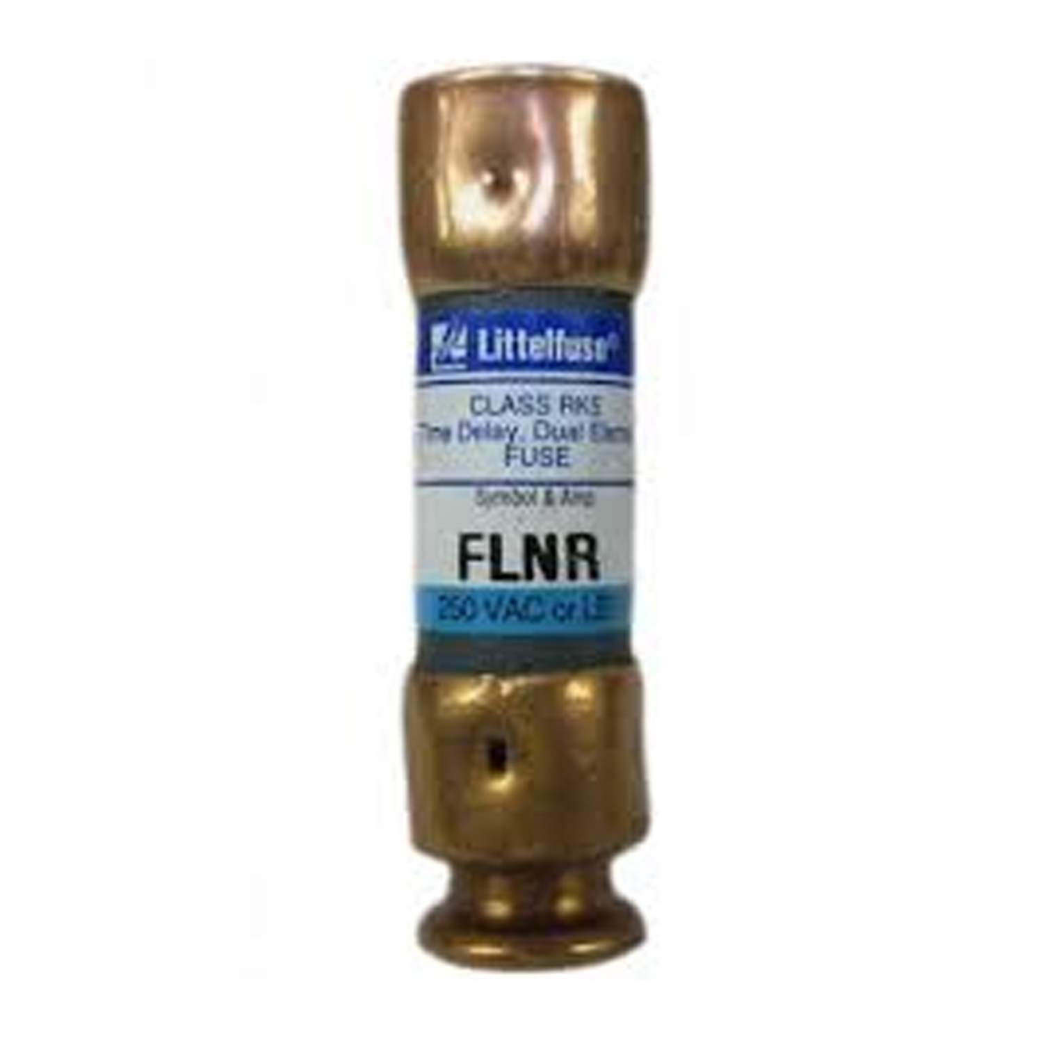 DiversiTech FLNR Series FLNR045T Class RK5 Fuse, 45 A, 250 VAC, 125 VDC, 200 kA (AC), 20 kA (DC) Interrupt Rating, Time-Delay, Rejection, Dual Element, Fuse Block, Clip Mount, Holder Mount