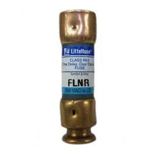 DiversiTech FLNR Series FLNR060T Class RK5 Fuse, 60 A, 250 VAC, 125 VDC, 200 kA (AC), 20 kA (DC) Interrupt Rating, Time-Delay, Rejection, Dual Element, Fuse Block, Clip Mount, Holder Mount