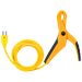 UEi Test Instruments ATTPC4 Grip Style K-Type Pipe Clamp Probe, K-Type Thermocouple, 32-176 °F Measuring Range, ± 0.6°F, 3/16"-1-7/16" (Pipe) Probe Diameter, 52.8" Wire Length, 0.1 °F Resolution, <30 Seconds Response Time