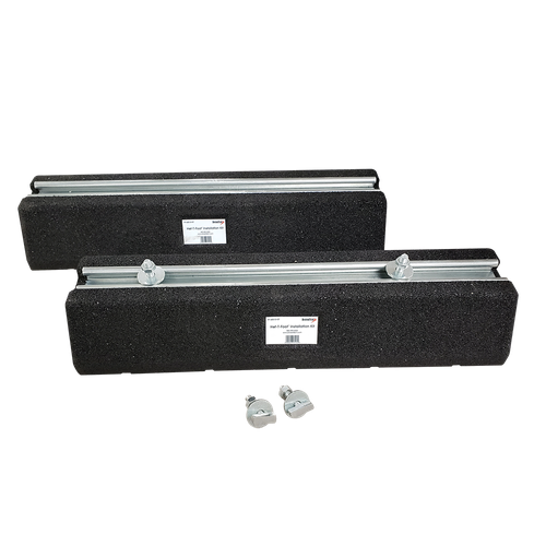 DiversiTech Hef-T-Foot FF-400-S-KIT Mini Split Rubber Base Kit, 880 lbs (Per Pair) Load Capacity, 15-3/4" Overall Width, 7-7/25" Overall Depth, 3-47/50" Overall Height, Recycled Rubber (Base), Galvanized Steel (Strut), Zinc-Plated Steel (Inserts), M10 Bolt/Screw Fastener Type, 0.394" x 0.787" (Inserts) Fastener Size