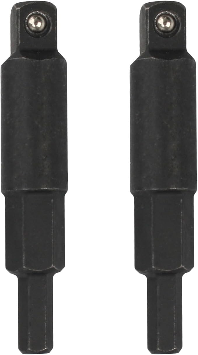 Yellow Jacket 60609 Hex Key Adapter, 3/16", 5/16" Tip Size, SAE, Standard Hex Tip, Steel Alloy, Black Oxide Plated, Hex End Shape