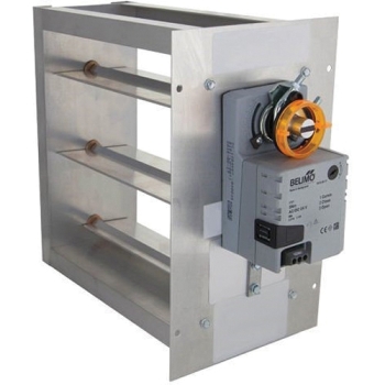 iO HVAC Controls TD-1408-BM Bottom-Mount Zone Damper, Rectangular Duct, 24 V, Power Close and Power Open, 60 s Open