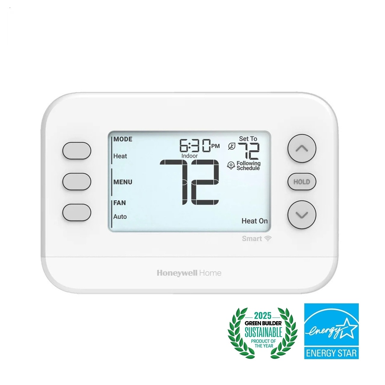 Honeywell Home TH2320WF4010/U Smart Thermostat, 20 to 30 V, 2H/2C, 3H/2C-Stage, Hardwired, Auto Changeover: Yes