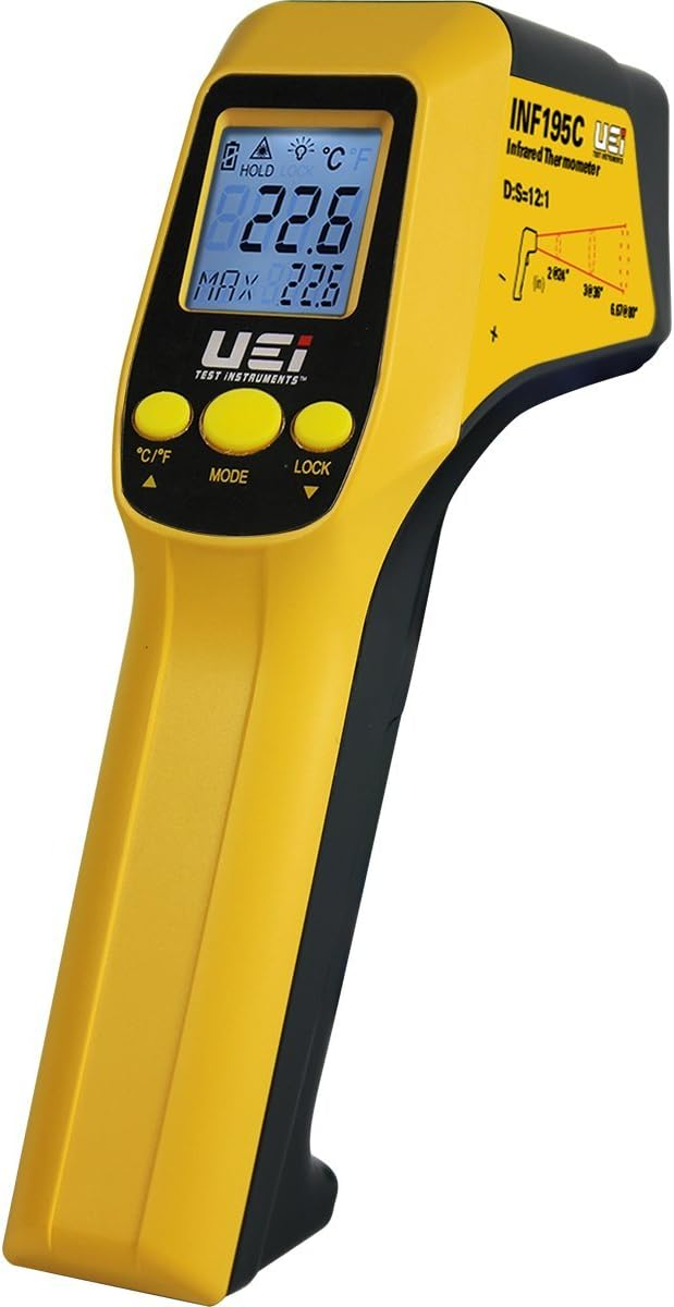 UEi TEST INSTRUMENTS™ INF195C Gun Style Infrared Thermometer w/ Type-K Input
