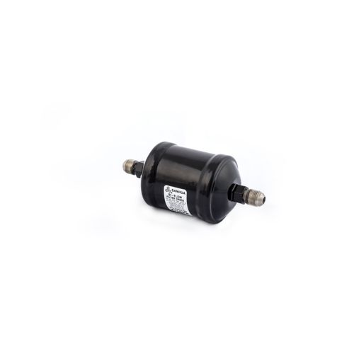 Sanhua STG Series FDBI-083-S Bi-Flow Filter Drier, 3/8" Size, 5 Tons (R-22), 4.89 Tons (R-134a), 3.41 Tons (R-404A / R-507), 4.89 Tons (R-407C), 5 Tons (R-410A) Flow Capacity, 3/8" ODF Connection Type, R-22, R-134A, R-404A, R-407C, R-410A, R-507, 20 Microns Micron Rating, 700 PSI, 80% Molecular Sieve / 20% Active Alumina (Desiccant Blend)