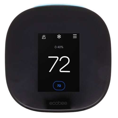 Ecobee EB-STATE6P-01 Smart Thermostat Premium Wi-Fi Touchscreen 2H/2C 4HP/2C with Room Sensor Wire Extender B
