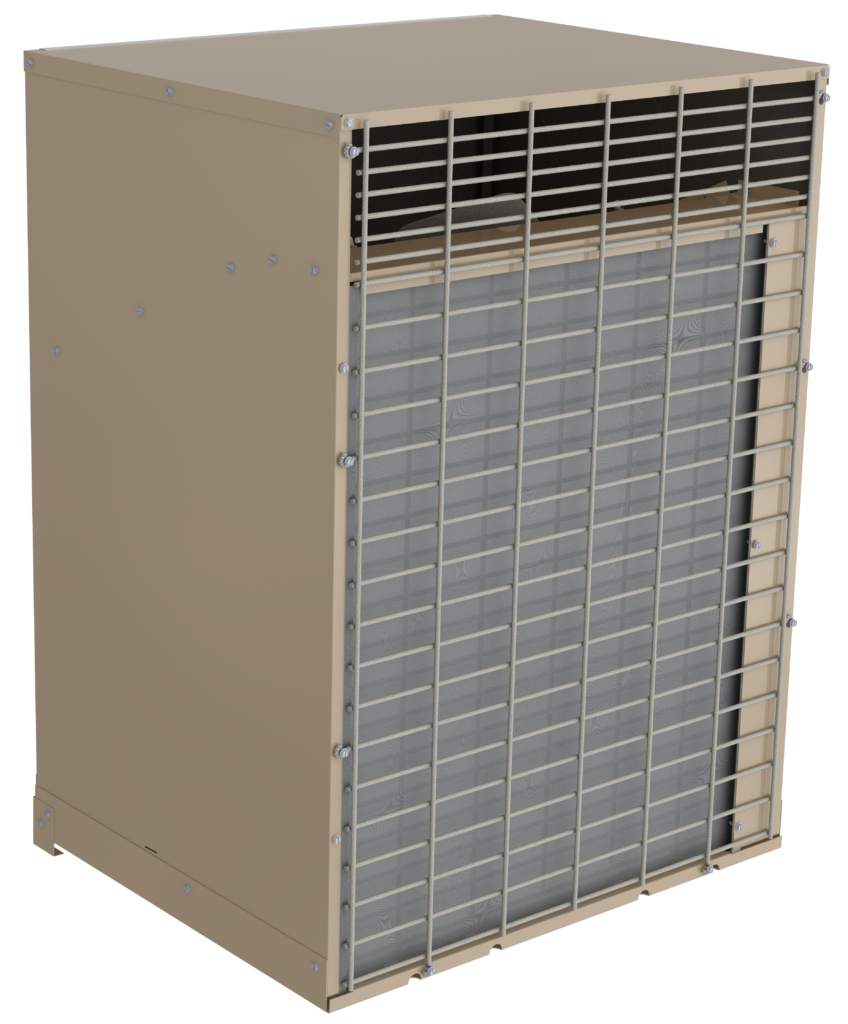 First Co WCX2 Series 24WCX2BB200F Split Condensing Unit, 2 Tons Nominal Capacity, 12 SEER2, R-454B, Through-The-Wall Configuration, 1, 208/230 V, Sweat/Braze