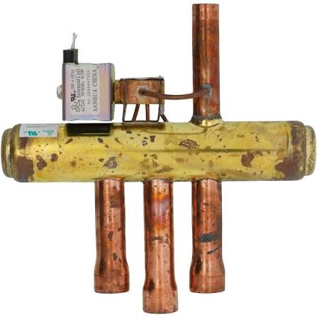 Sanhua VAL08882 Reversing Valve With Solenoid Coil, 24 V, Compatible Unit Tonnage: 4 ton, Valve Function Type