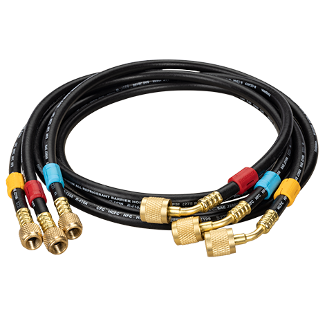 Fieldpiece Instruments HR1L 1/4" Low Loss Valve Hose, 1/4" SAE Female Low Loss Valve, 1/4" x 1/4" Connection Size, A2L Compatible, 60" Length, 1 Hoses, 800 PSI (Working), 4,000 PSI (Burst), -20-200 Â°F