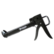 ALLTEMP 7-100 Super Ratchet Caulk Gun, Steel, Black