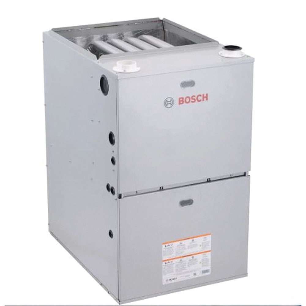 BOSCH BGH96 Series BGH96M080C4B Condensing Gas Furnace, 115 V, 1312 cfm, 3/4 hp, 96 % AFUE, Horizontal, Upflow, Steel