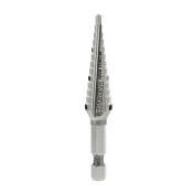 DIABLO® DSD0500S13 13-Step Drill Bit, 1/4 to 1/2 in Dia, 3-1/32 in L, Hex Shank, 1/4 in Shank, HSS, 1/4 in Chuck