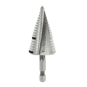 DIABLO® DSD1125S17 17-Step Drill Bit, 7/8 to 1-1/8 in Dia, 3-1/32 in L, Hex Shank, 1/4 in Shank, HSS, 1/4 in Chuck