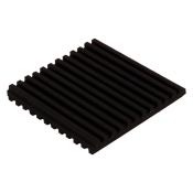 DiversiTech® MP-2 Anti-Vibration Pad, 50 lb Load, 2 in H, 2 in W, 3/8 in D, Rubber, Anti-Vibration: Yes, Black