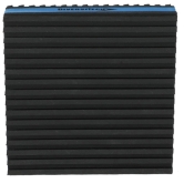 DiversiTech® MP-4E EVA Anti-Vibration Pad, 7/8 in H, 4 in W, 4 in D, Rubber, Black/Blue