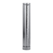 DuraVent® 4BV12 Rigid Round Pipe, 12 in L, Aluminum/Steel, 28 ga Gauge, Wall Construction: Double, For Pipe Size: 4 in