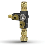 Fieldpiece VC2G Dual Valve With Sight Glass, R-11, R-113, R-1130, R-1132, R-1132A Refrigerant, 1/4 in Connection