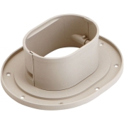 Fortress® 84137 Wall Flange, 4-1/2 in, PVC, Ivory, Use With: Lineset, 2-5/8 in H, 7-3/4 in W, 6-1/2 in D