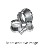M&M 403-1412 Reducer, Round Duct 1, 14 in Connection Size 1, Round Duct 2, Steel, 28 ga Gauge, 12 in Connection Size 2