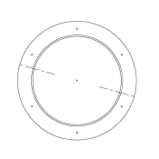 M&M 503ATH4 Air Tite Starting Collar With Hole, Round Duct 1, 4 in Connection Size 1, Round Duct 2, Steel, 30 ga Gauge