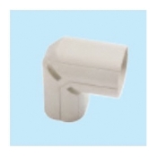 Mitsubishi Electric Trane® NC-100 90 deg Vertical Elbow, PVC, Ivory, 5-5/16 in H, 5-5/16 in W, 4-3/16 in D