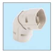 Mitsubishi Electric Trane® NZ-140 45 to 90 deg Vertical Universal Elbow, PVC, Ivory, 5-3/4 in H, 3-7/16 in W