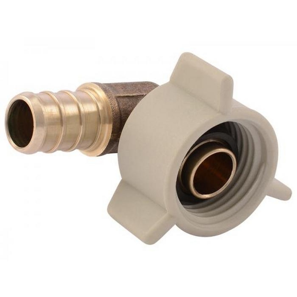 SharkBite™ UC532LF Elbow, 1/2 in Crimp x 1/2 in FNPT Swivel, Brass