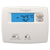 WHITE-RODGERS™ 1F89-0211 Non-Programmable Thermostat, 24 V, 2H/1C-Stage, Battery, Hardwired, AA, White, 2.5 A